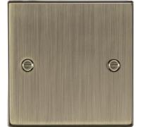 Knightsbridge CS85AB Plaque d'obturation carrée en laiton antique 1G, 230 V