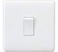 Knightsbridge CU2000 Interrupteur 2 voies à bord incurvé 10 A 230 V Blanc