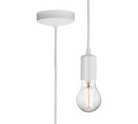 Knightsbridge E27 Ensemble de pendentifs contemporains Blanc mat 1,8 m 8270L