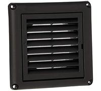 Knightsbridge EXAV009B EX009B Lot de 4 grilles de Ventilation avec moustiquaire Noir 100 mm