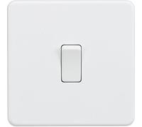 Knightsbridge Interrupteur sans vis SF2000MW 230 V Blanc Mat