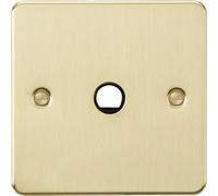Knightsbridge Plaque de sortie flexible 20 A - Laiton brossé