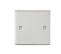 Knightsbridge Plaque d'obturation 1G - Bord carré en chrome brossé