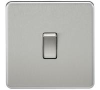 Knightsbridge SF2000BC - 10A 1G 2 Voie sans Vis Interrupteur En Chrome Brossé