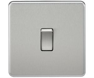 Knightsbridge SF2000BC Interrupteur sans vis 10 A Chrome brossé