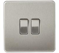 Knightsbridge SF3000BC Interrupteur 2 Voies sans vis 10 A Chrome brossé