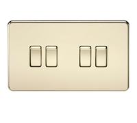 Knightsbridge Sf4100pb sans vis 10 A 4 G 2 voies commutateur Laiton poli