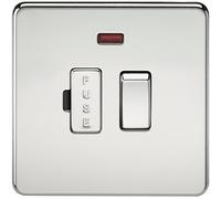 Knightsbridge SF6300NPC Éperon fusible sans vis 13 A avec Interrupteur Chrome Poli avec néon