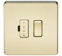 Knightsbridge SF6300PB 13 A Screwless Switched Fused Spur Unit - Polished Brass by Knightsbridge