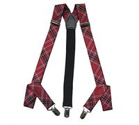 Knightsbridge The Shopfitting Shop Tour de cou pour homme Motif tartan Rouge