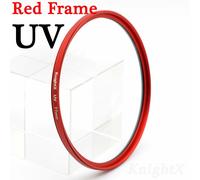 KnightX ND2 ND4 ND8 ND16 UV 49 52 55 58 62 67 72 77,filtre d'objectif couleur pour Canon EOS 1100D 700D 650D 600D,appareil photo hoya 18-55mm - Type Red Frame UV-62MM