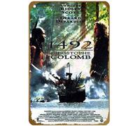 KNIOIL 1492 : Conquest of Paradise (#2 of 3) 1992 Poster vintage en métal avec logo Family Club Bar Café Chambre Art Décoration murale Cadeau 20,3 x 30,5 cm