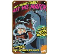 KNIOIL Affiche de film Danny Phantom : The Ultimate Enemy en métal vintage avec logo pour famille, club, bar, café, chambre à coucher, décoration murale, cadeau 20,3 x 30,5 cm
