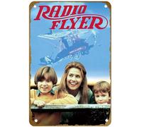 KNIOIL Affiche de film en métal vintage avec logo de radio Flyer pour famille, club, bar, café, chambre à coucher, décoration murale, cadeau, 20,3 x 30,5 cm