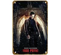 KNIOIL Affiche de film Max Payne vintage en métal avec logo familial, club, bar, café, chambre à coucher, décoration murale, cadeau, 20,3 x 30,5 cm