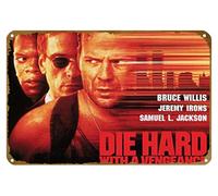 KNIOIL Affiche de film vintage Die Hard With A Vengeance (#3 of 5) 1995 en métal avec logo pour famille, club, bar, café, chambre à coucher, décoration murale, cadeau, 20,3 x 30,5 cm