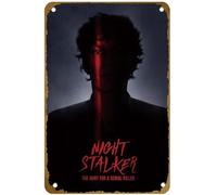 KNIOIL Affiche de film vintage en métal avec logo Night Stalker: The Hunt for a Serial Killer (2021-) - Décoration murale - Cadeau - 20,3 x 30,5 cm