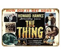 KNIOIL Affiche de film vintage The Thing from Another World en métal avec logo familial, club, bar, café, chambre à coucher, décoration murale, cadeau, 20,3 x 30,5 cm