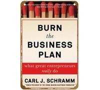 KNIOIL Affiche vintage en métal avec logo « Burn the Business Plan » - Décoration murale - Cadeau - 20,3 x 30,5 cm