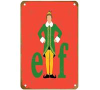 KNIOIL Affiche vintage en métal avec logo Elf Buddy The Elf - Décoration murale - Cadeau - 20,3 x 30,5 cm