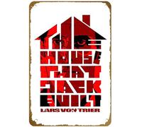 KNIOIL Affiche vintage en métal avec logo « Movies The House That Jack Built » - Décoration murale - Cadeau - 20,3 x 30,5 cm