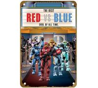 KNIOIL Affiche vintage en métal avec logo The Best Red vs. Blue. Ever. Of All Time Décoration murale Cadeau 20,3 x 30,5 cm