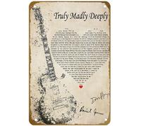 KNIOIL Affiche vintage en métal avec logo Truly Madly Deeply - Jardin sauvage - 1997 - Décoration murale - Cadeau - 20,3 x 30,5 cm