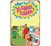 KNIOIL Affiche vintage en métal avec logo Yo Gabba Gabba ! Reboot - Décoration murale - Cadeau - 20,3 x 30,5 cm
