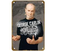KNIOIL Affiche vintage en métal George Carlin : Life Is Worth Losing - Décoration murale - 20,3 x 30,5 cm