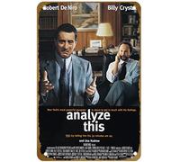 KNIOIL Analyze This New York's most powerful gangster is about to get in touch with his feelings. You try telling him his 50 minutes are up. Affiche de film vintage en métal de 1999 20,3 x 30,5 cm