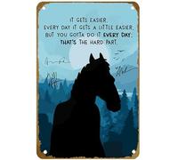 KNIOIL BoJack Horseman It Gets Easier Every Day It Gets A Little Easier That's The Hard Part Poster vintage en métal Décoration murale Cadeau 20,3 x 30,5 cm