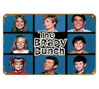 KNIOIL Brady Bunch, The Brady Bunch Poster classique vintage en métal avec logo familial, club, bar, café, chambre à coucher, décoration murale, cadeau, 20,3 x 30,5 cm