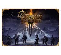 KNIOIL Darkest Dungeon II Game Poster vintage en métal avec logo familial, club, bar, café, chambre à coucher, décoration murale, cadeau 20,3 x 30,5 cm