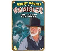 KNIOIL Kenny Rogers as The Gambler, Part III : The Legend Continues Poster vintage en métal avec logo Famille Club Bar Café Chambre Art Décoration murale Cadeau 20,3 x 30,5 cm