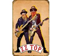 KNIOIL Poster Monster of Rock zz Top Musica pour bar, pub, café, karaoké, rétro, en métal, décoration de groupe, 20,3 x 30,5 cm