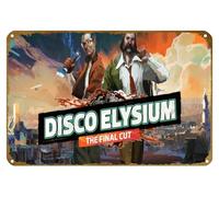 KNIOIL Poster vidéo disco Elysium en métal vintage avec logo familial, club, bar, café, chambre à coucher, 20,3 x 30,5 cm
