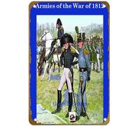 KNIOIL Poster vintage Armies of The War of 1812 en métal avec logo familial, club, bar, café, chambre à coucher, décoration murale, cadeau, 20,3 x 30,5 cm