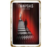 KNIOIL Poster vintage en métal avec logo Twin Peaks Firewalk With Me - Décoration murale - Cadeau - 20,3 x 30,5 cm