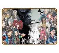 KNIOIL Poster vintage Zero Escape : The Nonary Games en métal avec logo familial, club, bar, café, chambre à coucher, décoration murale, cadeau 20,3 x 30,5 cm