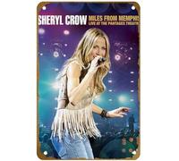 KNIOIL Sheryl Crow - Miles From Memphis - Live At The Pantages Theatre Affiche de film vintage en métal avec logo familial, club, bar, café, chambre à coucher, décoration murale, cadeau 20,3 x 30,5 cm