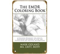 KNIOIL The EMDR Coloring Book : A Calming Resource for Adults - Avec 200 œuvres d'art associées à 200 affirmations positives - Affiche vintage en métal - Décoration murale - Cadeau 20,3 x 30,5 cm