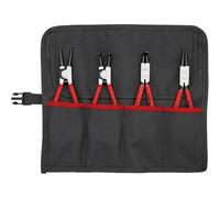 Knipex Jeu de pinces pour circlips 00 19 56 – 4 pièces, intérieurs & extérieurs 19–60 mm
