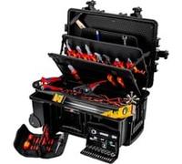 KNIPEX Mallette à outils «Robust45 Move» Électro, 63 outils, 2 roues, poignée télescopique, 147 compartiments, 45 l, servante à outils, 00 21 37