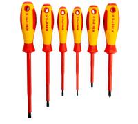 Knipex Jeu de tournevis 00 20 12 V01 – VDE 6 pièces vis à fente, cruciforme Phillips