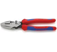 KNIPEX 09 12 240 Pince combinée de force "Lineman's Pliers" modèle américain avec gaines multi-composants noir atramenté 240 mm