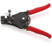 Knipex Pince à dénuder avec couteaux de forme noire laquée, gainées en plastique 180 mm 12 11 180 EAN
