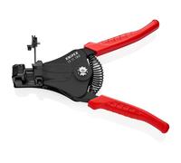KNIPEX 12 11 180 Pince à dénuder avec couteaux de forme avec gaines de poignée en plastique laquées noir 180 mm