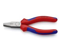 Knipex Pince à becs plats noire atramentisée, avec gaines bi-matière 140 mm 20 02 140