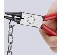 Knipex 22 01 125 pour lélectronique et la mécanique de précision Pince à bouts ronds droite Acier magnétique Chrome-Vanadium 125 mm