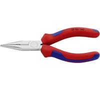 Knipex 25 05 140 pour l'électronique et la mécanique de précision Pince plate à becs ronds droite Acier électrique Vanadium 140 mm